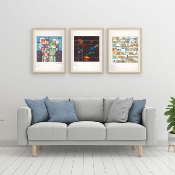 come disporre i quadri in salotto